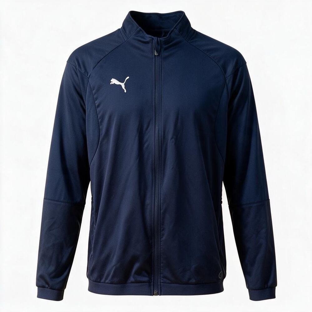 Puma Men's Contrast Logo Tricot Jacket 2.0 Color Navy Blue/white SIZE L